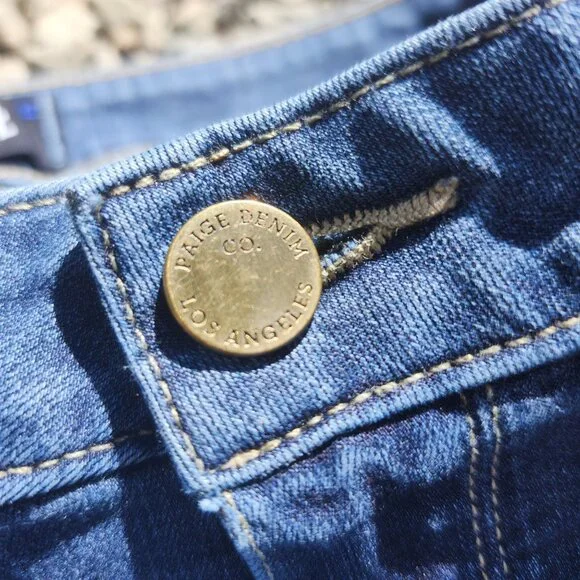 Paige Women's Size 26 Verdugo Ankle Skinny Jeans Medium Wash Cotton Blend USA - Picture 5 of 7